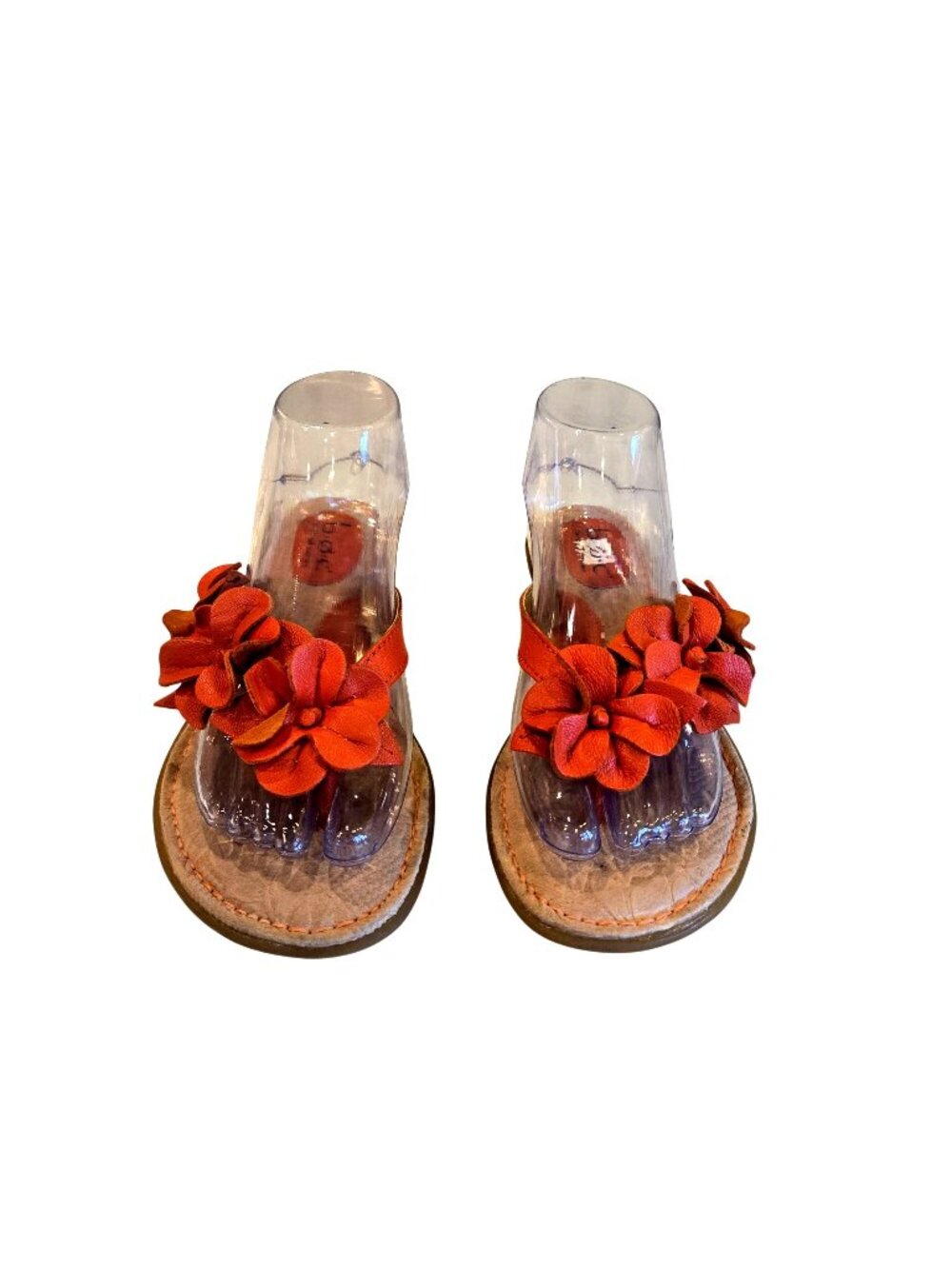 b.o.c. Red Floral Toe-Post Sandals